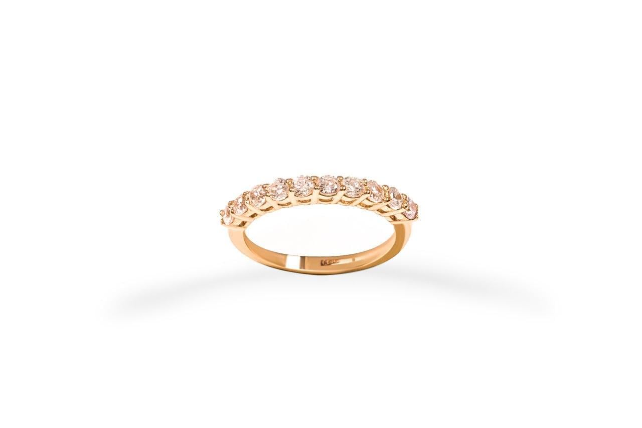 Кольцо из желтого золота с муассанитами K-0382 р. 19,5 (2351241050)