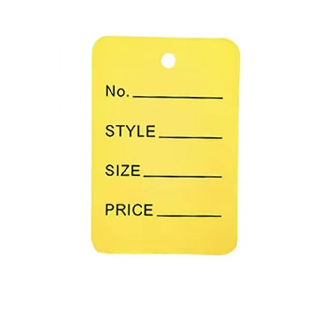 Бірка картонна для одягу 50х35 мм 100 шт.