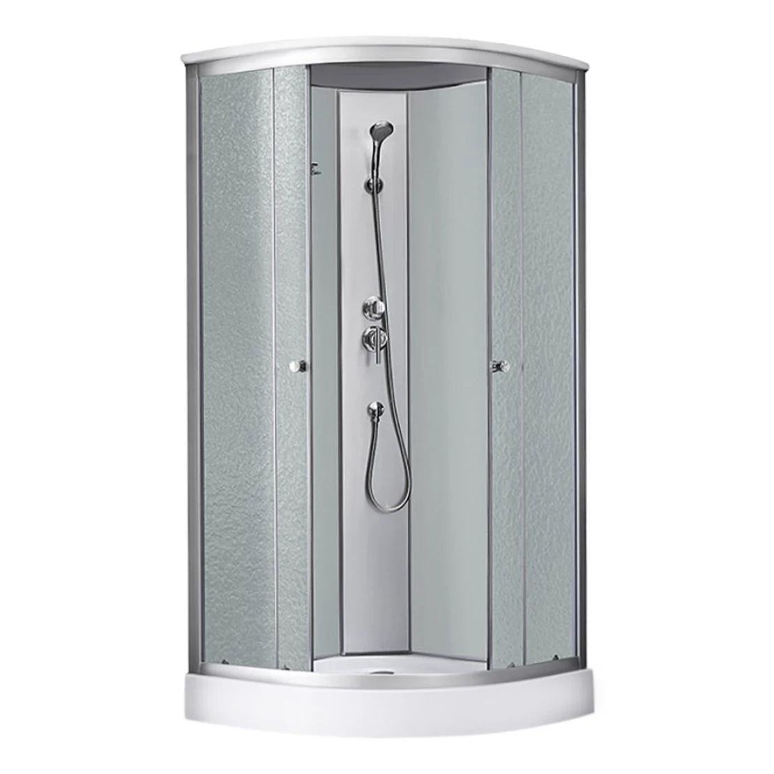 Душевой бокс Kroner KRP Enzo WD.CFF 207×90 полукруглый со стеклом 4 мм с поддоном 90х90 см Белый (CV031573)