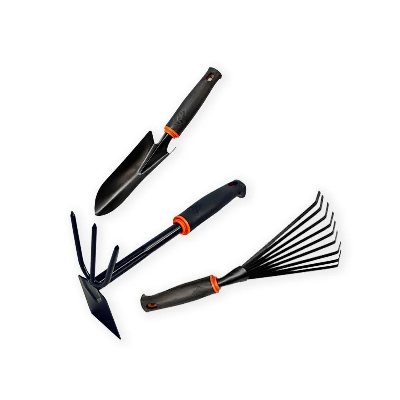 Набір садових інструментів Polax лопатка садова/мотика та граблі віялові (770-01)