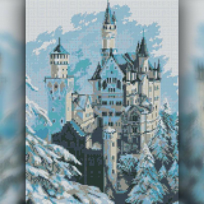 Алмазна мозаїка The Wortex Diamonds Зимовий замок 50x60 см (TWD30035XL)