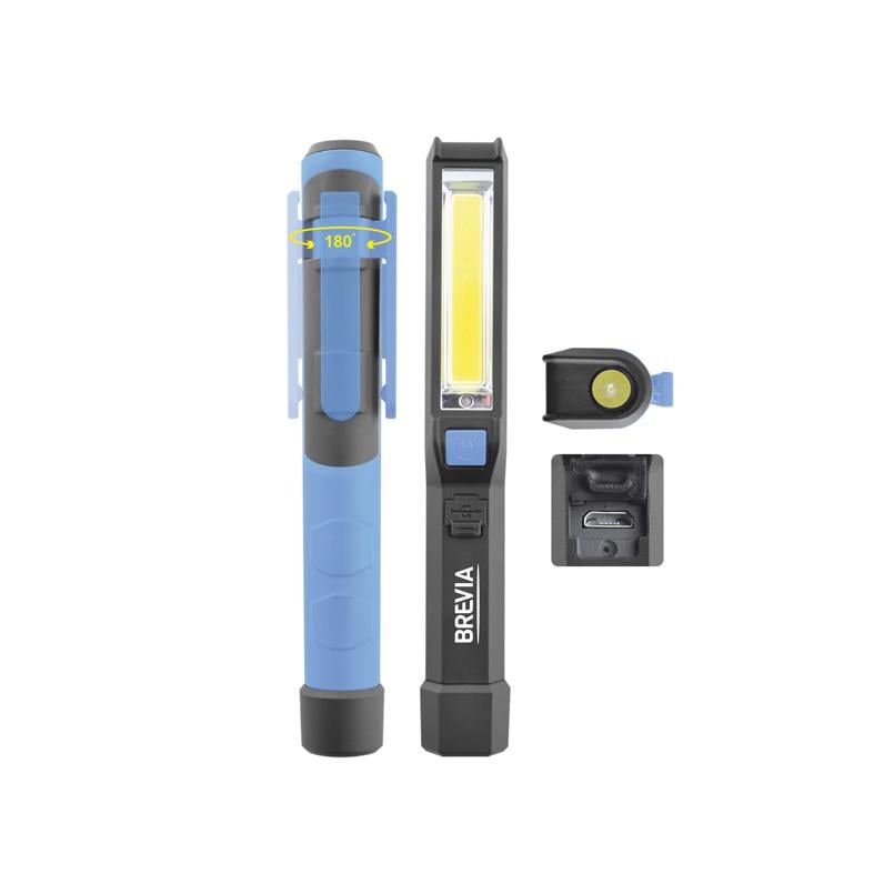 Ручний ліхтарь Brevia 11220 інспекційний Pen Light 2 W 150lm 900 mAh/micro USB (12798726) - фото 3