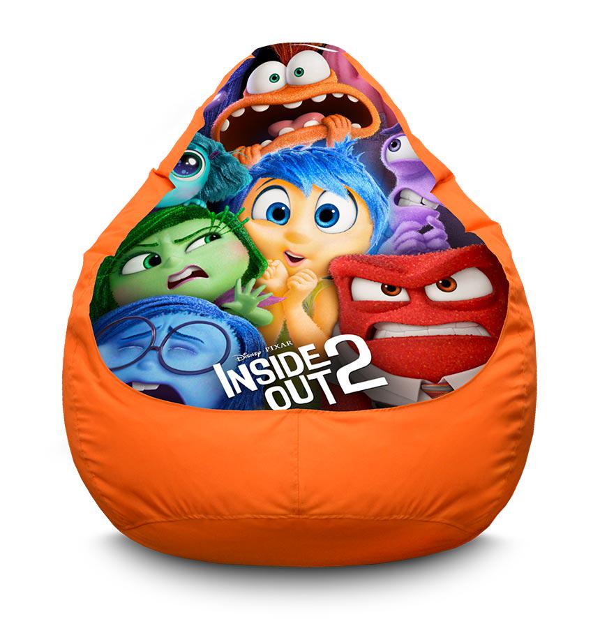 Кресло-мешок iPuff Inside out 2 Characters оксфорд XXL 90х125 см Оранжевый (113683-1)