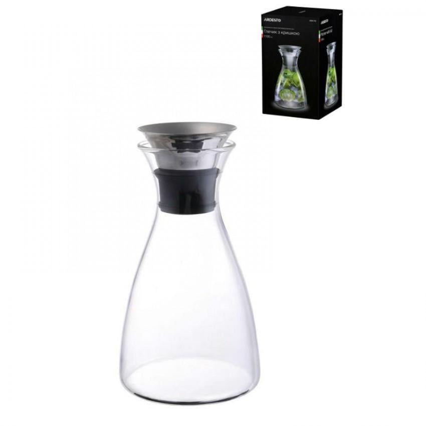 Кувшин с крышкой Ardesto AR2611PG боросиликатное стекло из нержавеющей стали 1100 мл (1306051122)