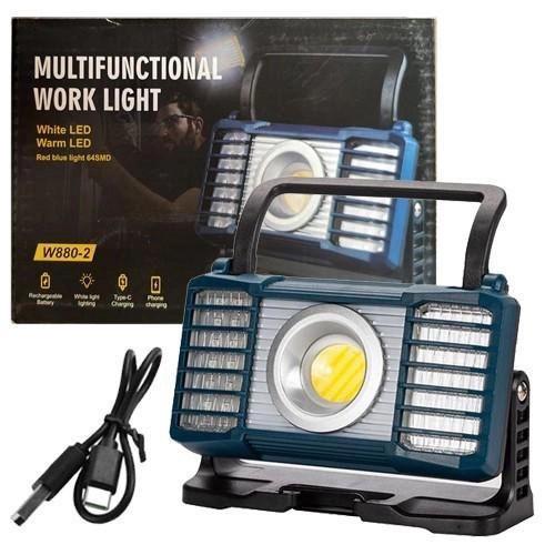 Фонарь кемпинговый W880-2-COB переносной Синий (ws33524)