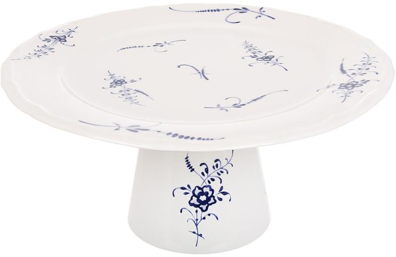 Блюдо-тортівниця порцелянове на ніжці Azure Blossom 27 см (BD-K279)