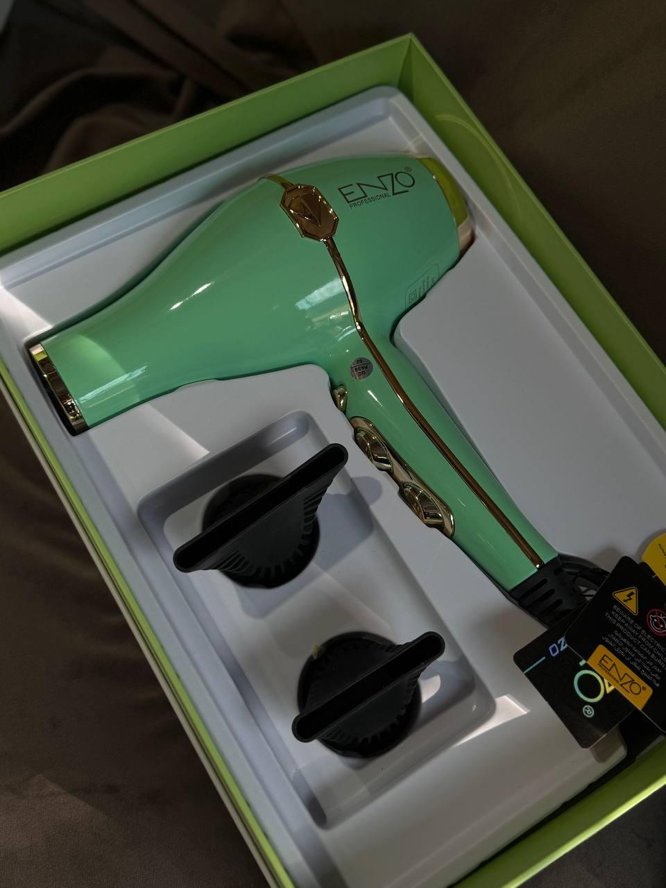 Фен для волосся Enzo EN-6006 з іонізацією 7500 Вт Світло-зелений (EN-6006) - фото 1 Фен для волосся Enzo EN-6006 з іонізацією 7500 Вт Світло-зелений (EN-6006) - фото 1