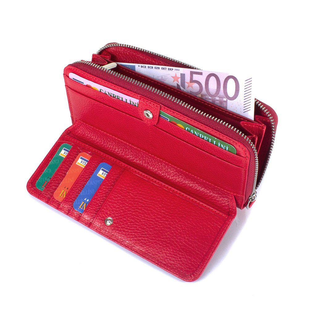 Гаманець жіночий шкіряний CANPELLINI 8431 Червоний - фото 6 Гаманець жіночий шкіряний CANPELLINI 8431 Червоний - фото 6