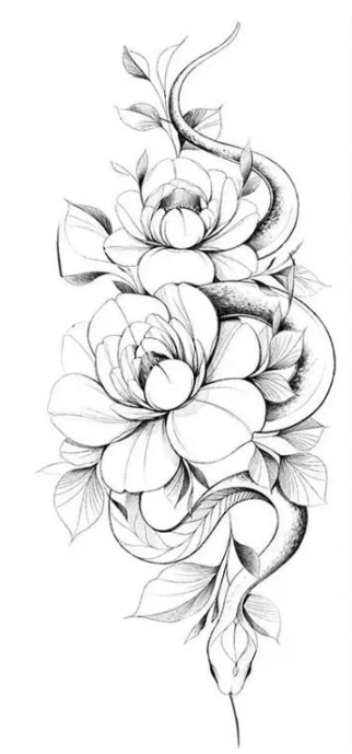 Тату тимчасове водостійке 3D велике Змія BK-050 18х7,5 см (4419455)