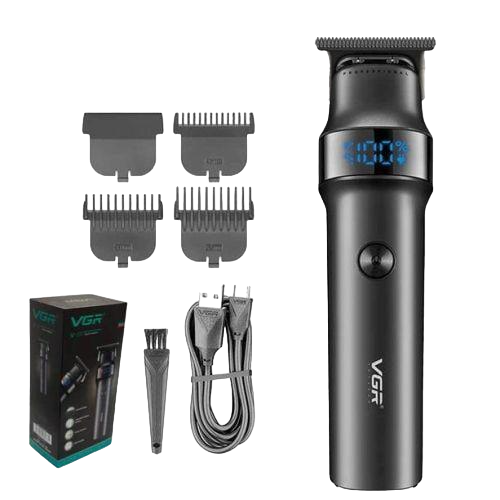 Машинка для стрижки волосся/бороди/усів VGR V-987 4 насадки Professional LED Display (2271720425)