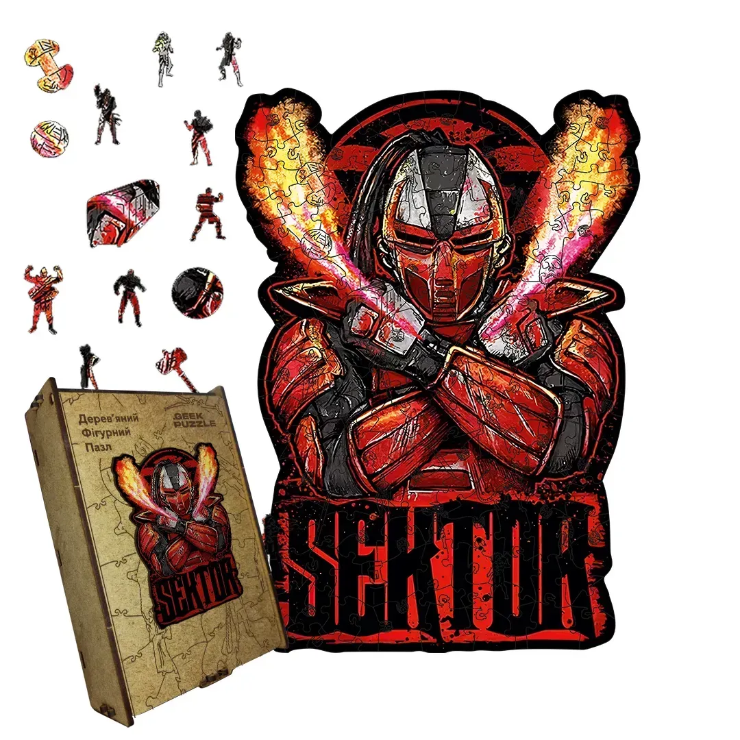 Пазл дерев'яний фігурний МК сектор А4 100 ел.