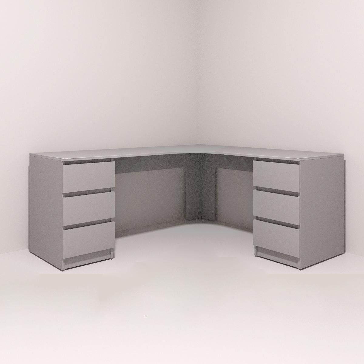 Письмовий стіл кутовий Mebellini Леон 1400/1400х750х600 мм Алюміній (арт.SKEP1000-119) - фото 4 Письмовий стіл кутовий Mebellini Леон 1400/1400х750х600 мм Алюміній (арт.SKEP1000-119) - фото 4