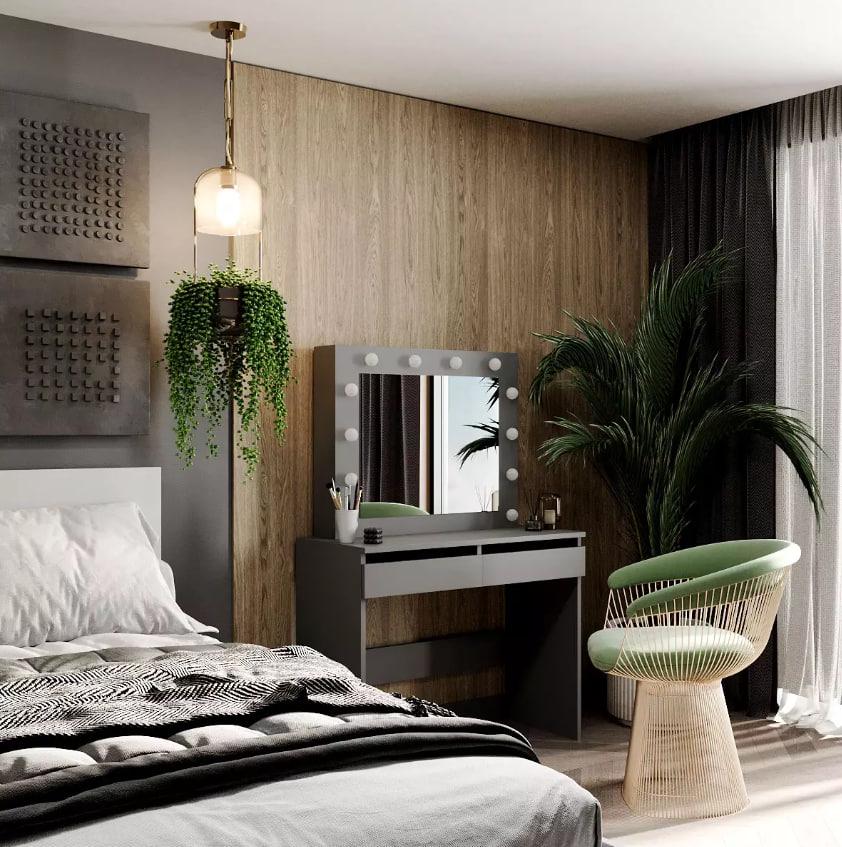 Столик туалетний LofTerno Head Malta 940х430х1400 мм Графіт сірий (TB32070700000) - фото 5 Столик туалетний LofTerno Head Malta 940х430х1400 мм Графіт сірий (TB32070700000) - фото 5