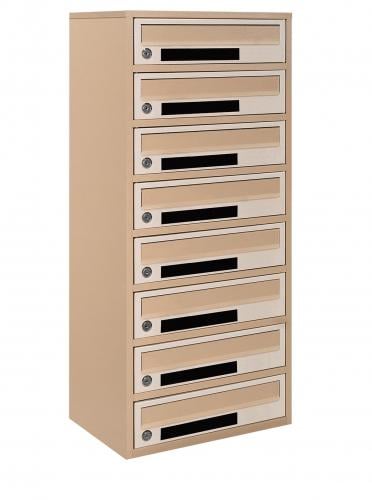 Почтовый ящик Lev-metal Е2-08.C на 8 секций 895х390х250 мм Бежевый (22080303)