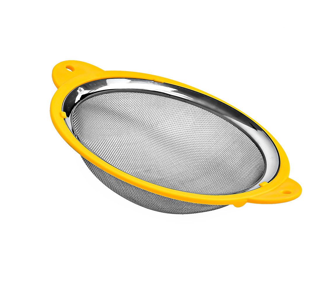 Сито кухонне з ручкою Stenson R88968-18 d 18 см Жовтий (32709358)