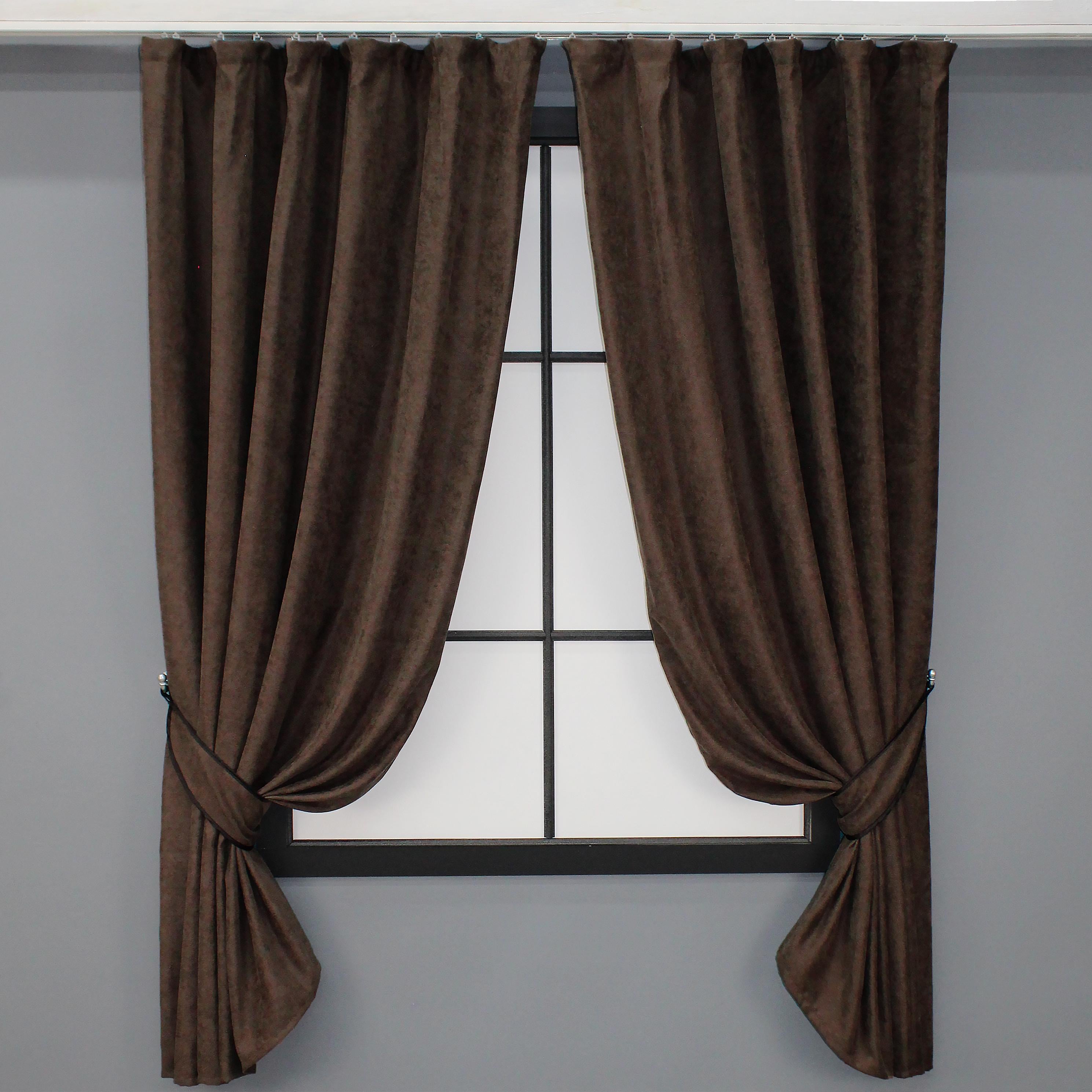 Комплект штор коротких VR-Textil Diamont №1095ш микровелюр 2 шт. 130х170 см Коричневый (35-0005) Комплект штор коротких VR-Textil Diamont №1095ш микровелюр 2 шт. 130х170 см Коричневый (35-0005)
