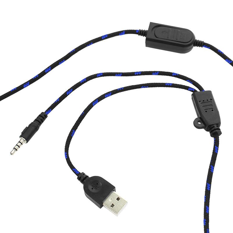 Проводная гарнитура SOYTO SY860MV Black/Blue - фото 4