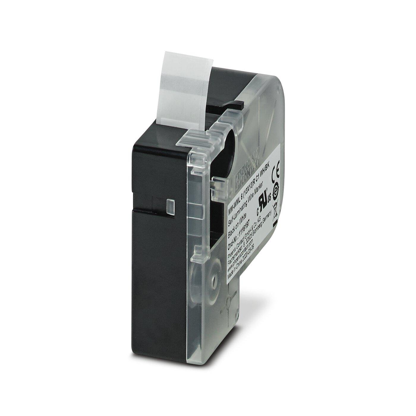 Картридж з етикетками для маркування провідників Phoenix Contact MM-WML 5 24X10/R C1 WH/BK Білий (1116196)