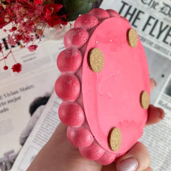 Підставка гіпсова декоративна 5candles Ромашка Рожевий (1477) - фото 6