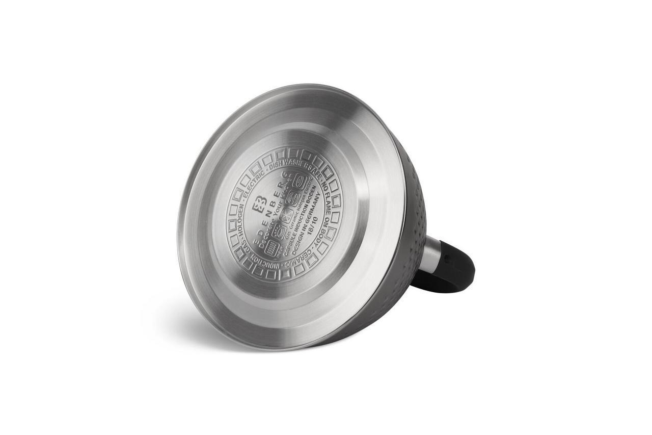 Чайник зі свистком для індукційної плити Edenberg EB-8830 з нержавіючої сталі 3 л Чорний (2530556660) - фото 7 Чайник зі свистком для індукційної плити Edenberg EB-8830 з нержавіючої сталі 3 л Чорний (2530556660) - фото 7