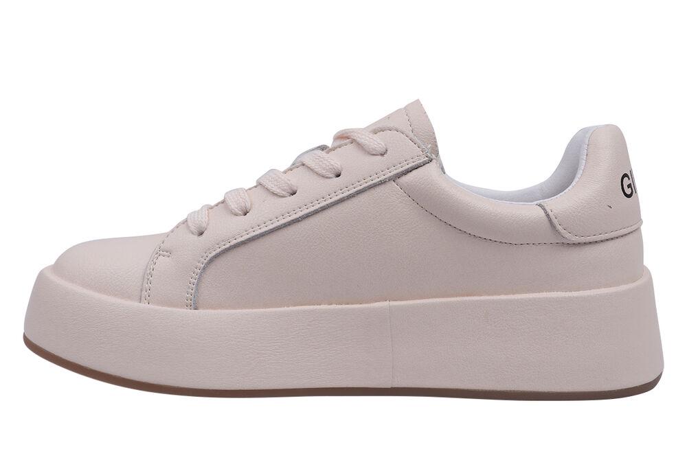 Кеди жіночі Gifanni зі шкіри на низькому ходу на шнурівці р. 36 Пудровий (95-21DTC) - фото 2