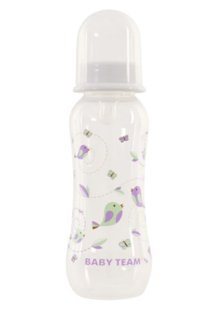Бутылочка для кормления Baby Team с силиконовой соской 250 мл (1121) Бутылочка для кормления Baby Team с силиконовой соской 250 мл (1121)