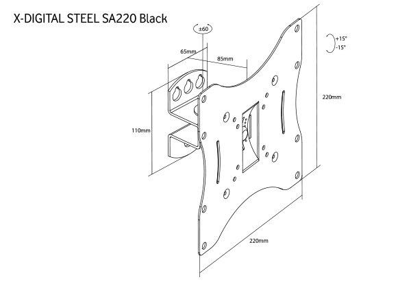 Кронштейн X-Digital Steel SA220 17-32'' 200х200 - фото 3