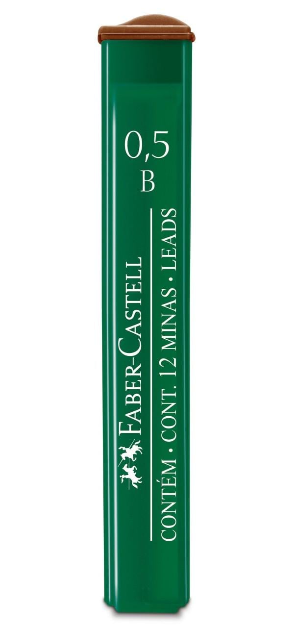 Грифелі для механічного олівця Faber-Castell, 0,5 мм. В, (8519)