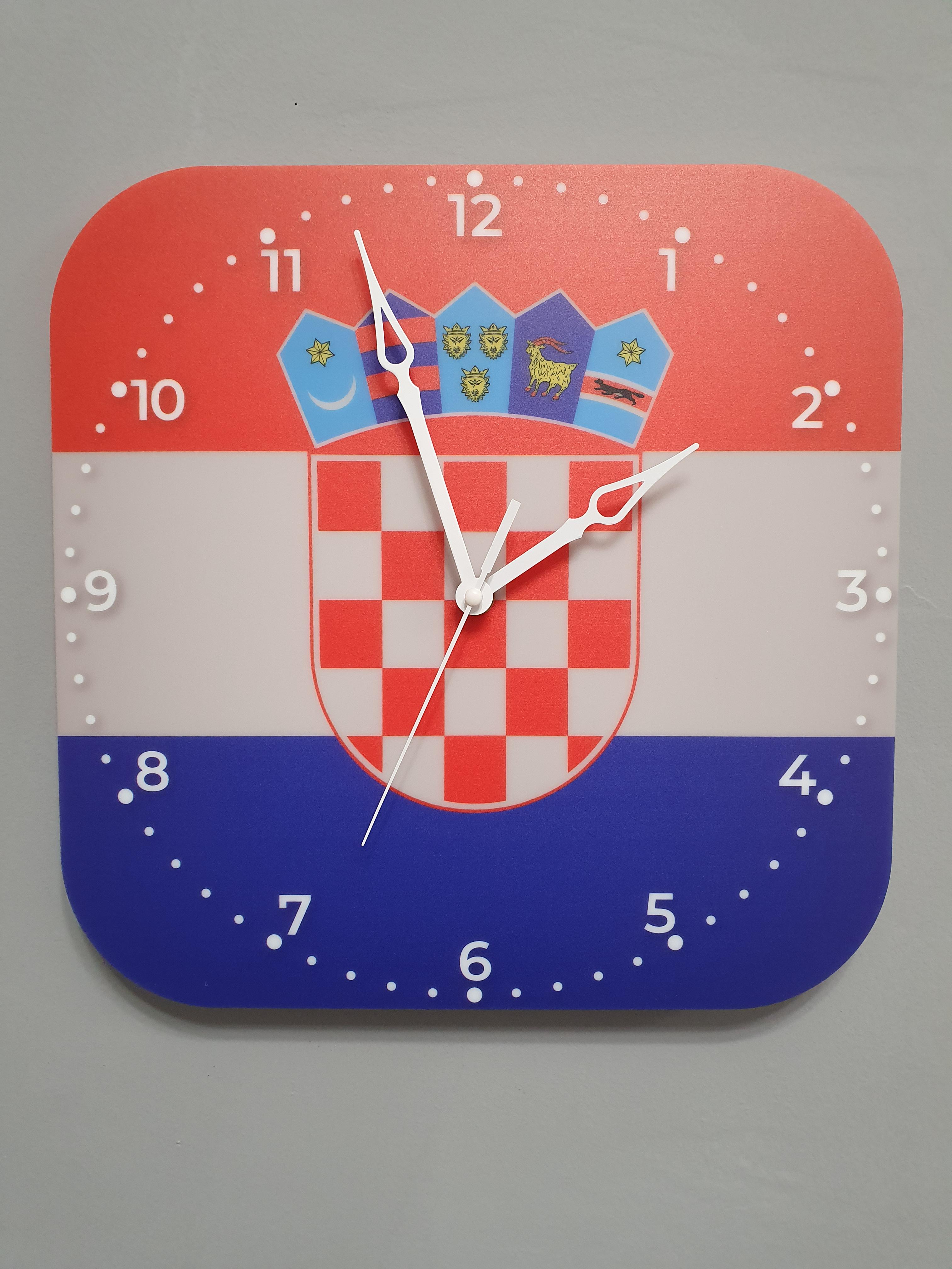 Годинник настінний прапор Хорватії (3738)