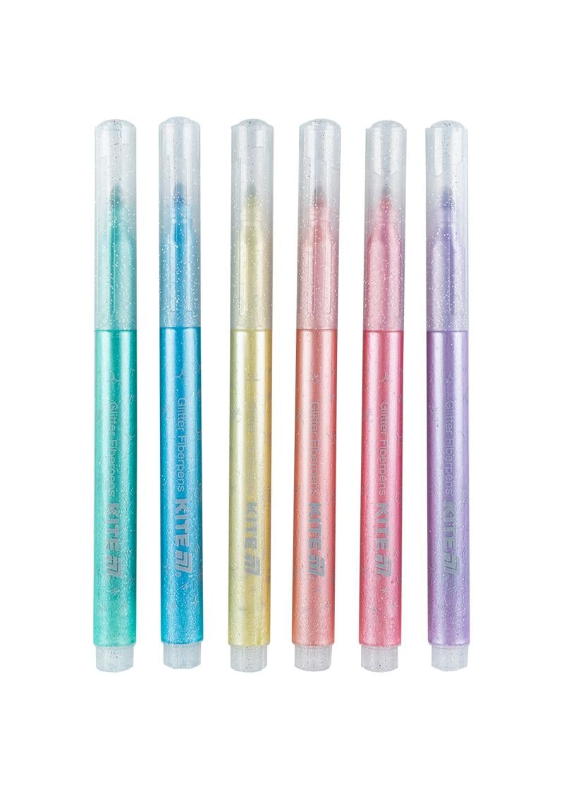 Фломастеры KITE Creative с блестками пастель 6 цветов (K-1148) - фото 2 Фломастеры KITE Creative с блестками пастель 6 цветов (K-1148) - фото 2