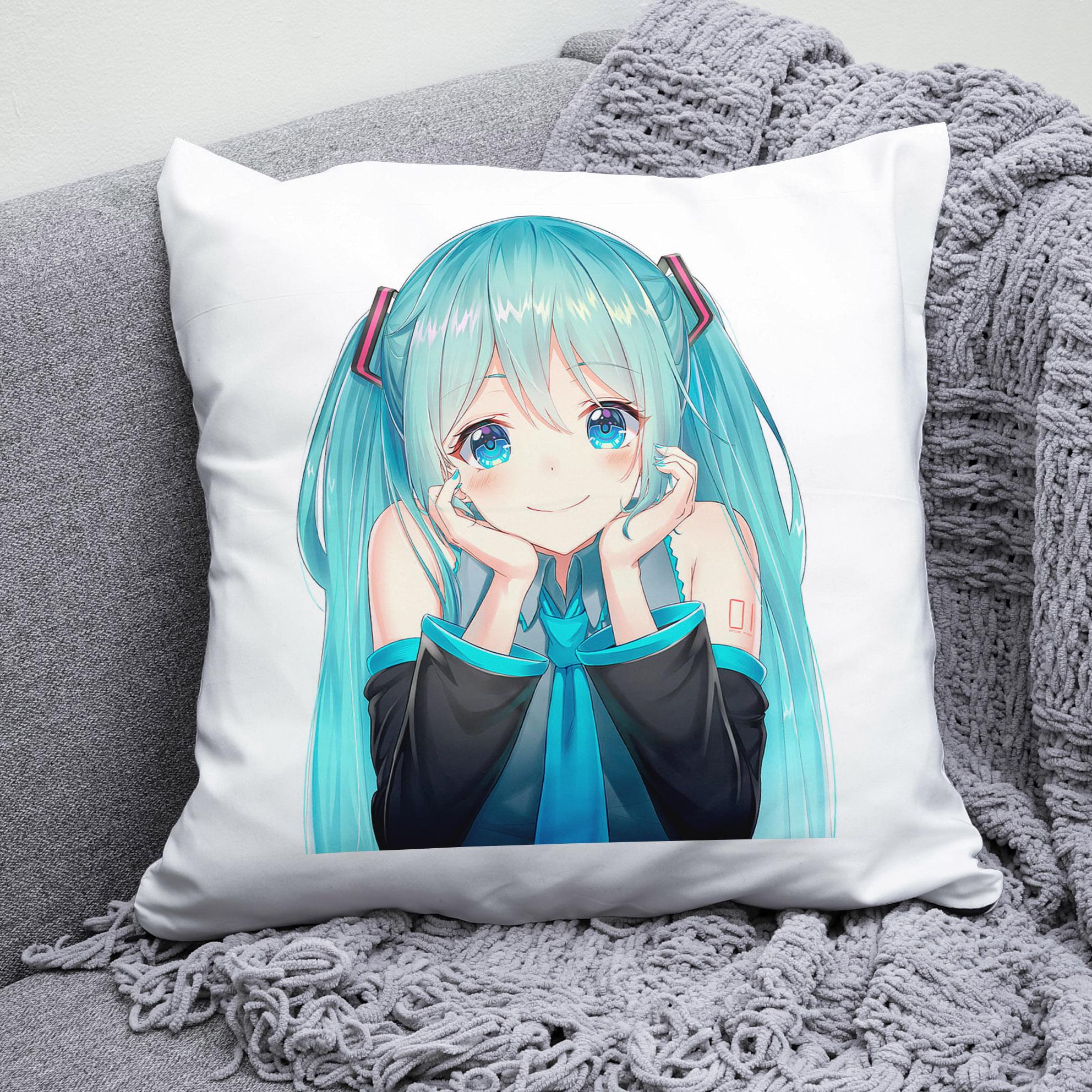 Плюшевая подушка квадрат с принтом аниме Hatsune Miku "2