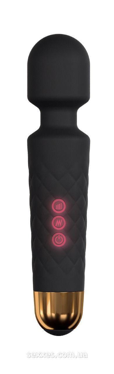 Вибромассажер мини Dorcel Wand Wanderful мощный/водонепроницаемый/18 режимов работы Black (MD1465)