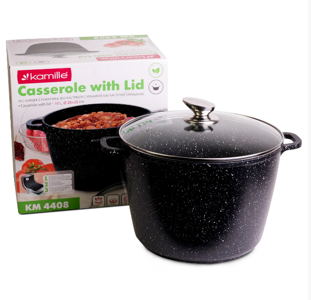 Каструля з кришкою Kamille 10 л (KM-4408)