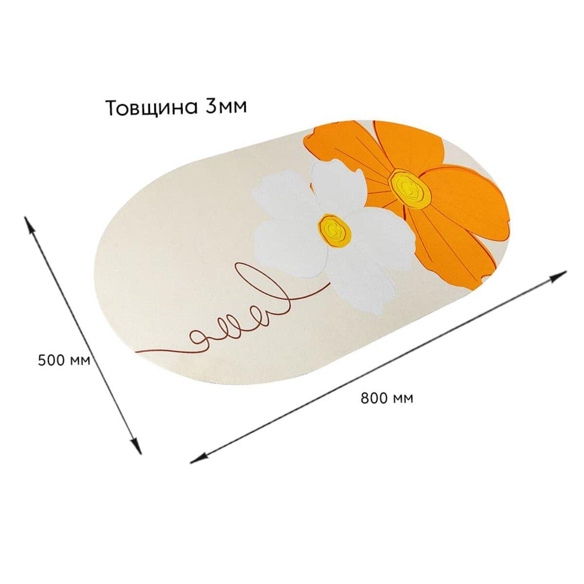 Коврик влагопоглощающий 50x80 смx3 мм D/SW-00002546 (991944431) - фото 3