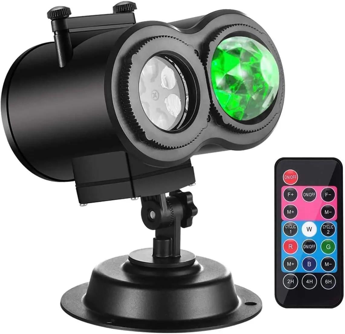 Проєктор різдвяні прожектори 2в1 двостулкові візерунки ландшафтні вогні