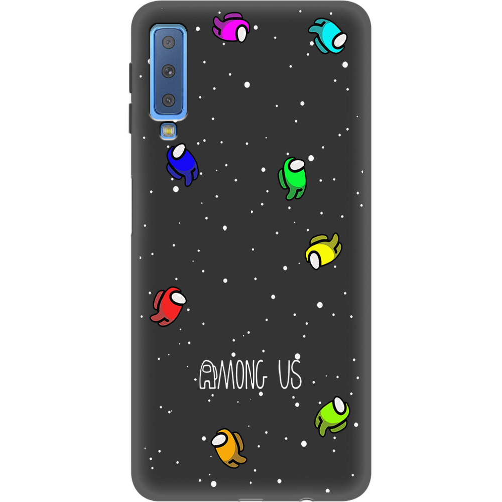 Чехол Boxface Samsung A750 Galaxy A7 2018 Among Us Invisible Черный силикон (35481-bk76-35597)