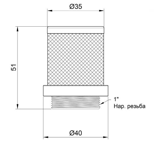 Фільтр-сітка з нержавіючої сталі для зворотного клапана CK 1" - фото 2 Фільтр-сітка з нержавіючої сталі для зворотного клапана CK 1" - фото 2