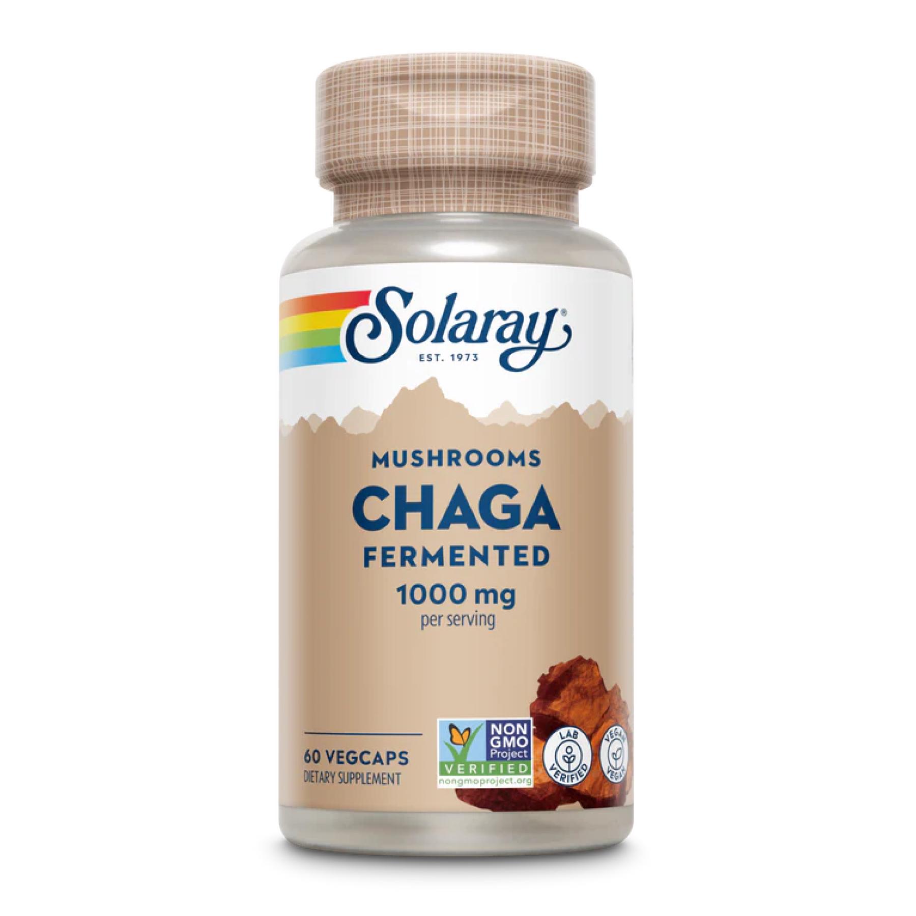 Натуральная добавка Fermented Chaga Mushroom 1000 mg 60 vcaps (2023-10-2144)