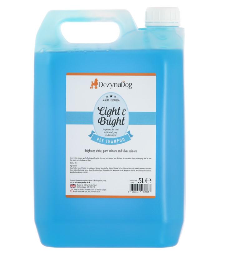 Шампунь Dezynadog Light Bright White Coat Colour Enchance для усиления цвета белых серебряных и цветных пород 5 л (125038)