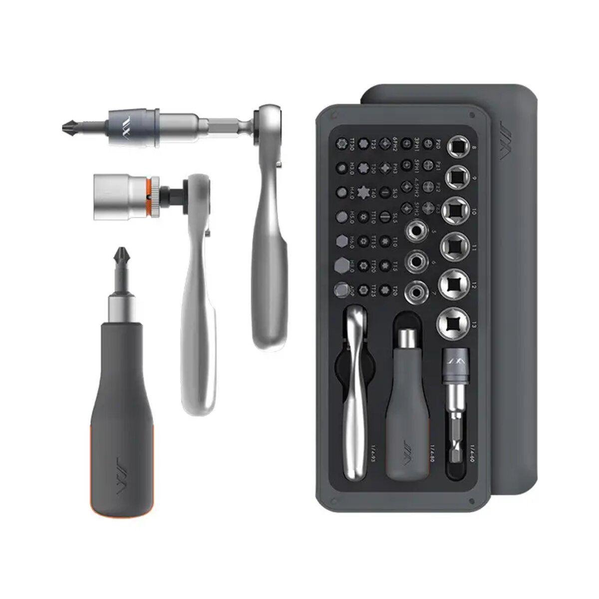 Набор отверток с трещоткой JIMI Home сталь 41в1 S2 Grey (JM-GNT41) Набор отверток с трещоткой JIMI Home сталь 41в1 S2 Grey (JM-GNT41)