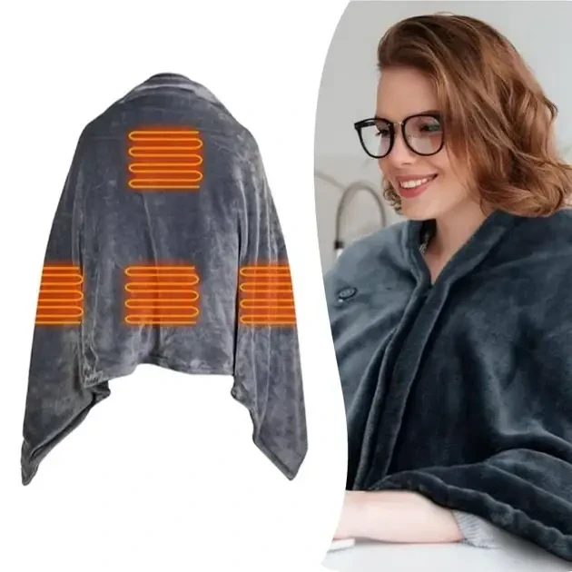 Плед із підігрівом Electric Heating Shawl Blanket USB 155х80 см - фото 7