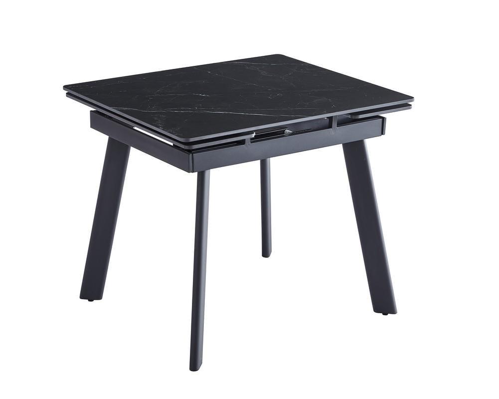 Стол обеденный раздвижной Ветро 900-1400x750x750 мм Черный оникс/черный (TМ-80)
