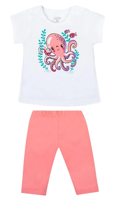 Костюм детский хлопковый летний для девочки Gabbi KS-21-5 Моя принцесса 74 см Розовый (12623)