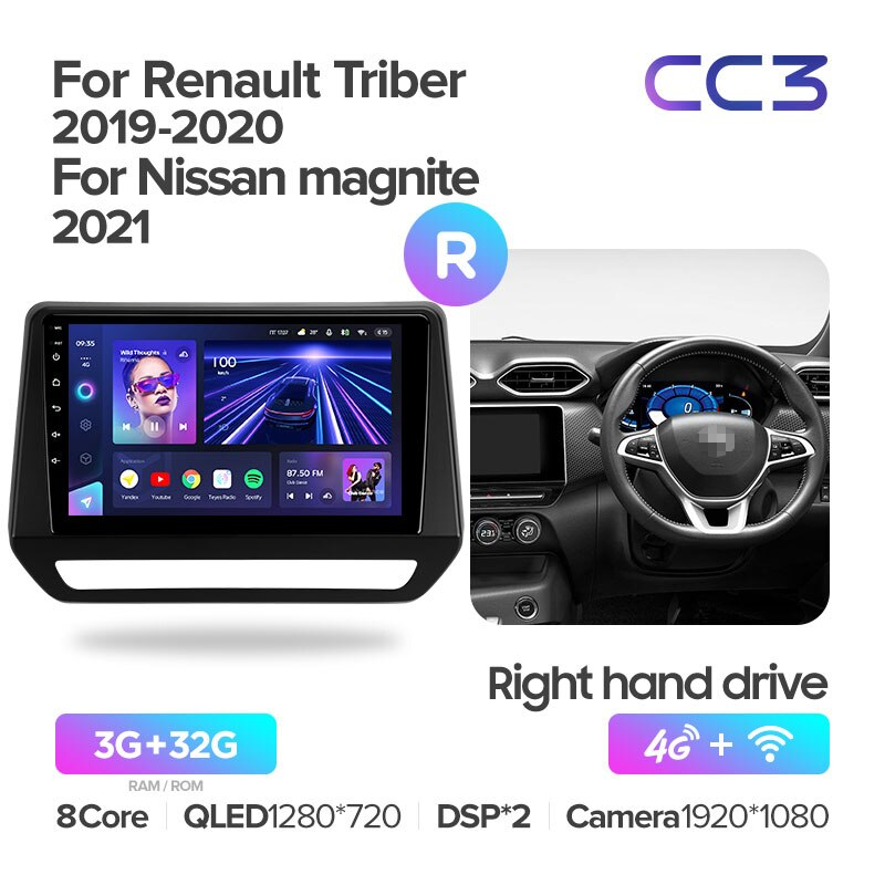 Автомагнитола штатная Teyes CC3 для Renault Triber 2019-2020/Nissan Magnite 2021 Android (1654411076) - фото 2