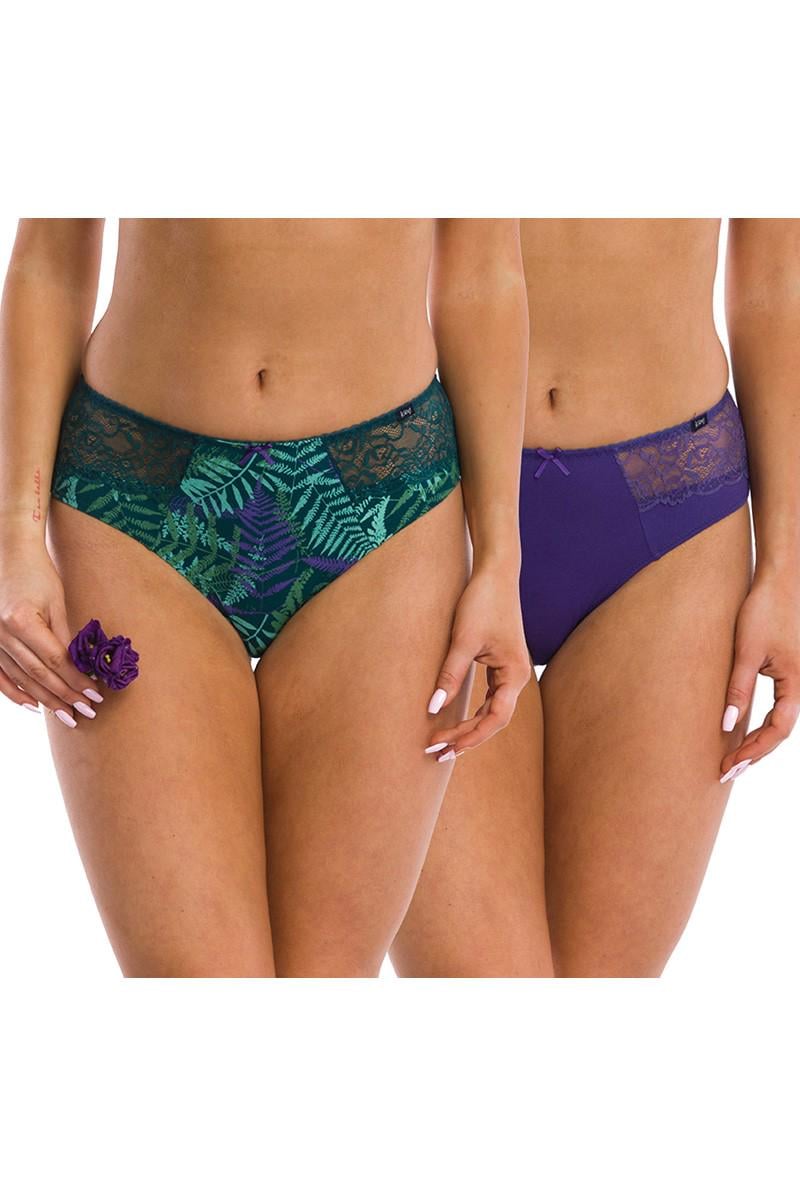 Трусики сліп Key р. 4/L 2 шт. Зелений/Фіолетовий (75250)