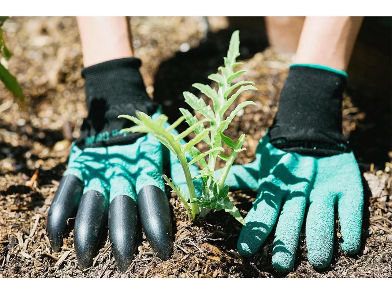 Перчатки для сада Garden Genie Gloves резиновые с когтями (GardenGenie) - фото 4