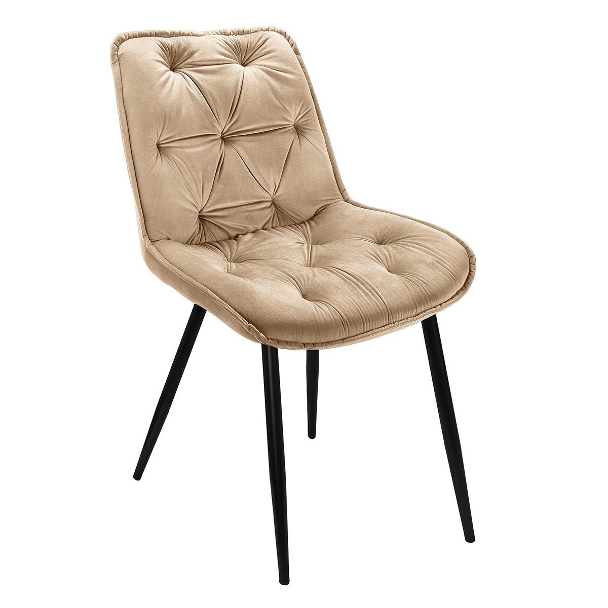 Кухонний стілець F-4 Fly метал/тканина велюр Капучино (48305) Кухонний стілець F-4 Fly метал/тканина велюр Капучино (48305)