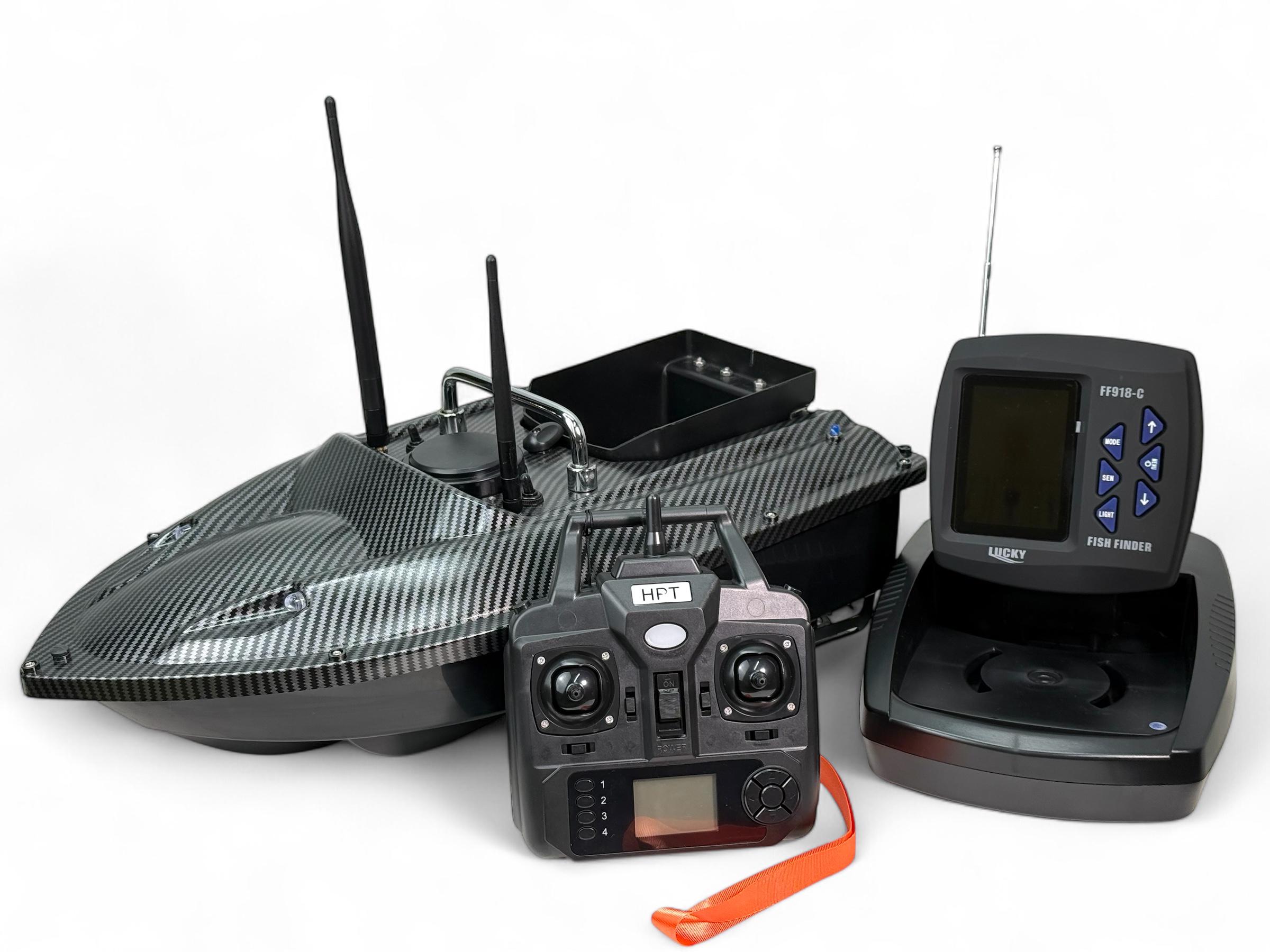 Карповый кораблик Flytec GPS автопилот с эхолотом Lucky FF918-C Carbon