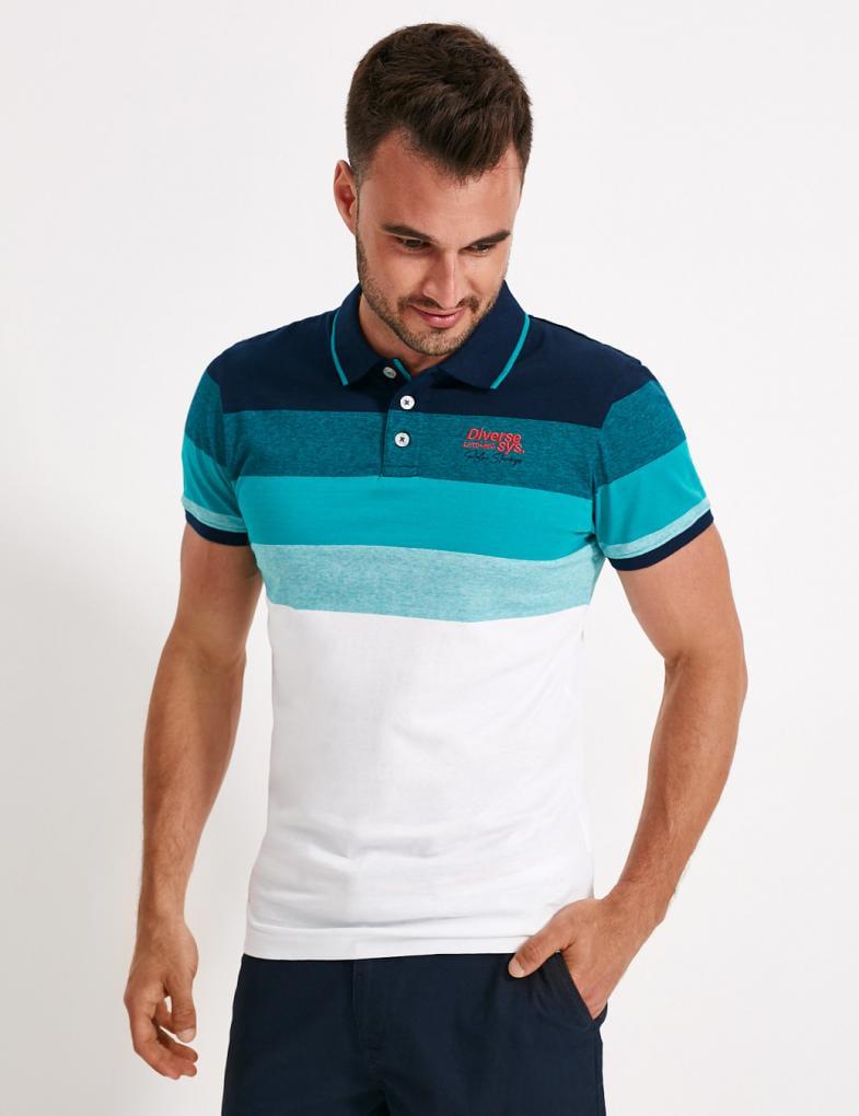 Футболка поло чоловіча Diverse Micros M Блакитний (5902598579539)