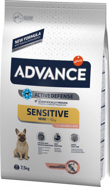 Корм сухой для собак Advance Dog mini Sensitive Salmon & Rice 7,5 кг (923680)